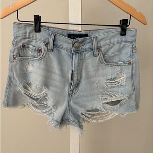 Vintage High Rise Denin Shorty Shorts Aeropostale
